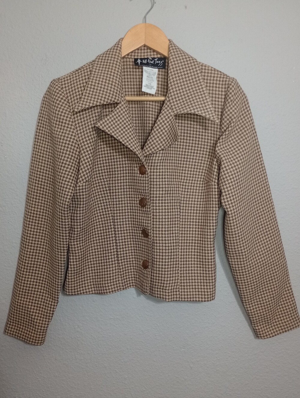 Vintage 90s All That Jazz Collared Blazer Office Siren Academia Eclectic Preppy